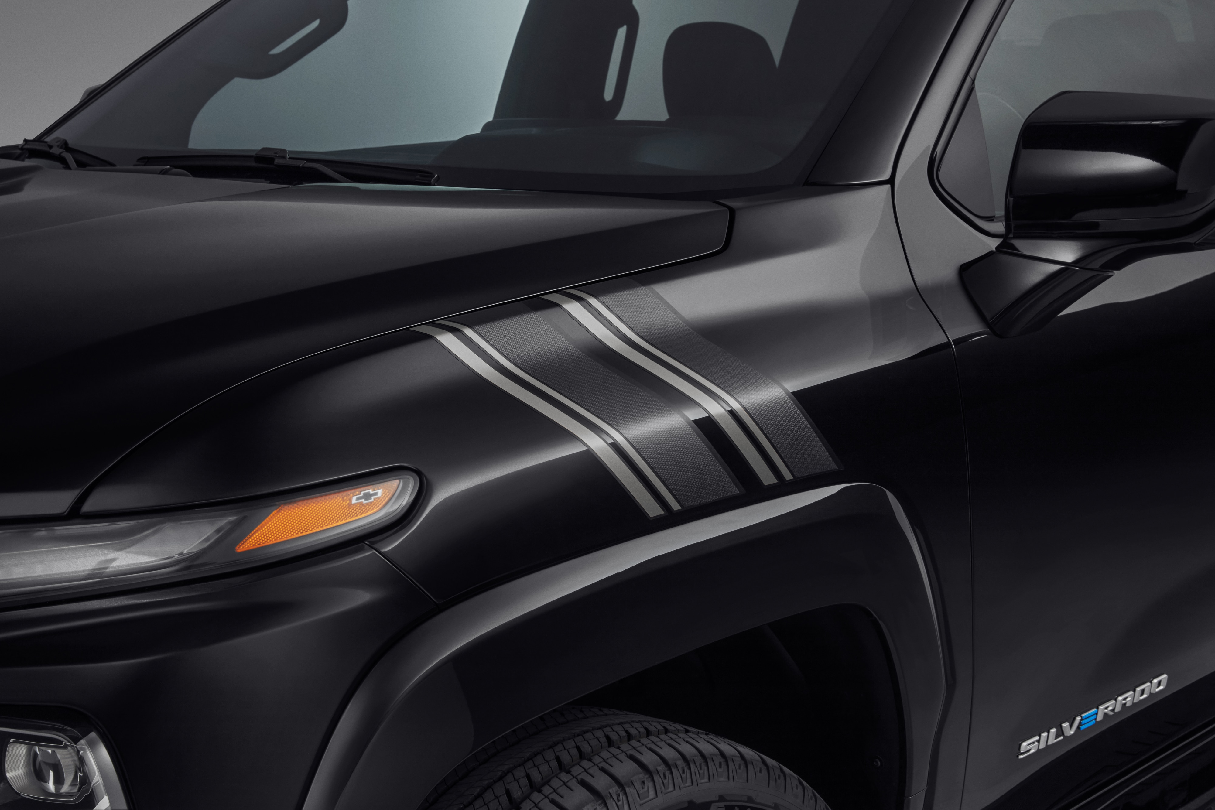 Fender Hash Mark Decal Package in Matte Black with Silver Accents
