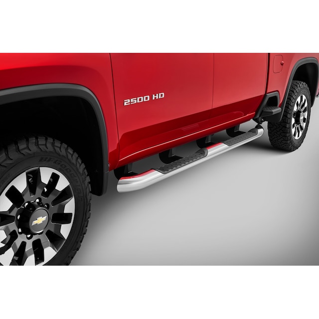 Crew Cab 4-Inch Round Assist Steps in Chrome