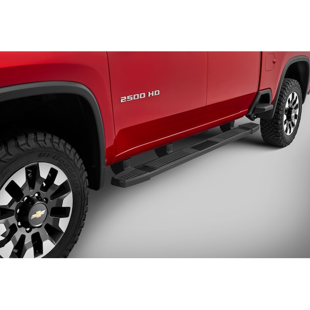 Crew Cab 6-Inch Rectangular Assist Steps in Black