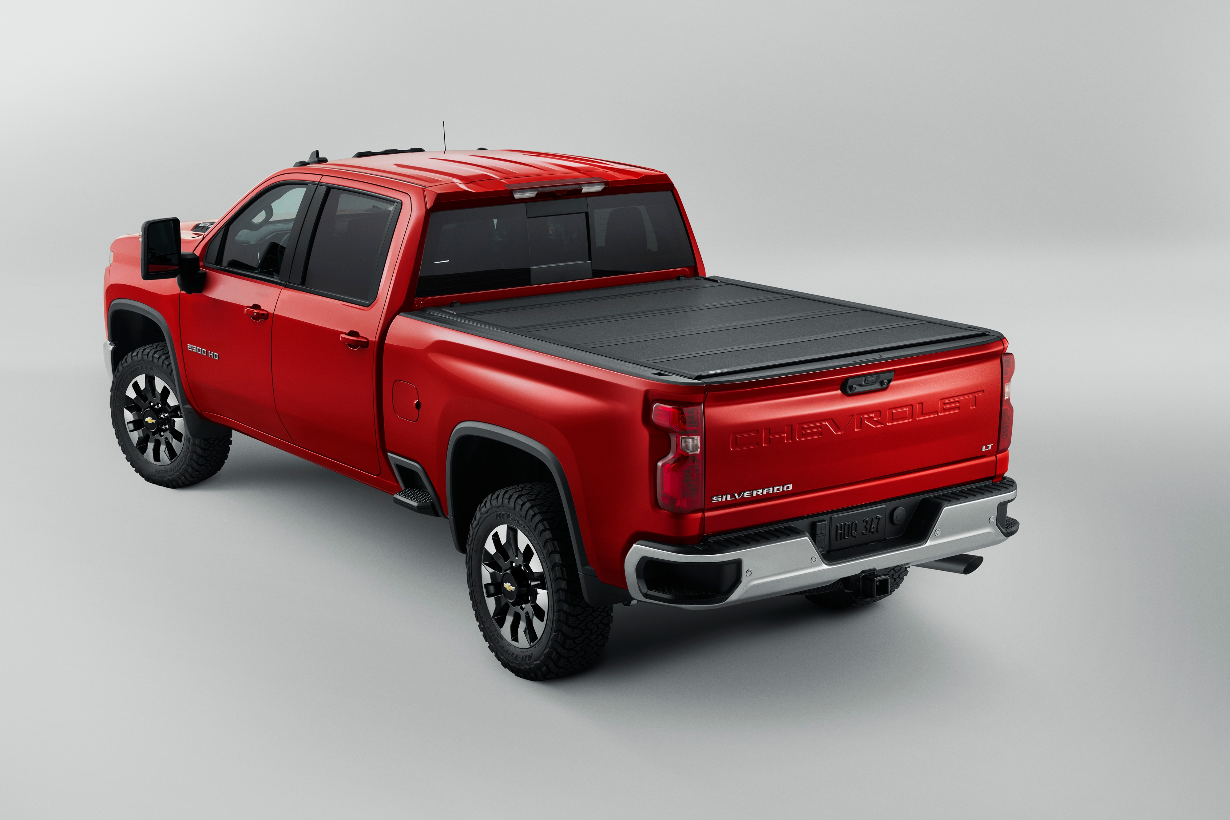 Standard Bed Hard Folding Truck Bed Cover in Matte Black by Advantage® - Associated Accessories