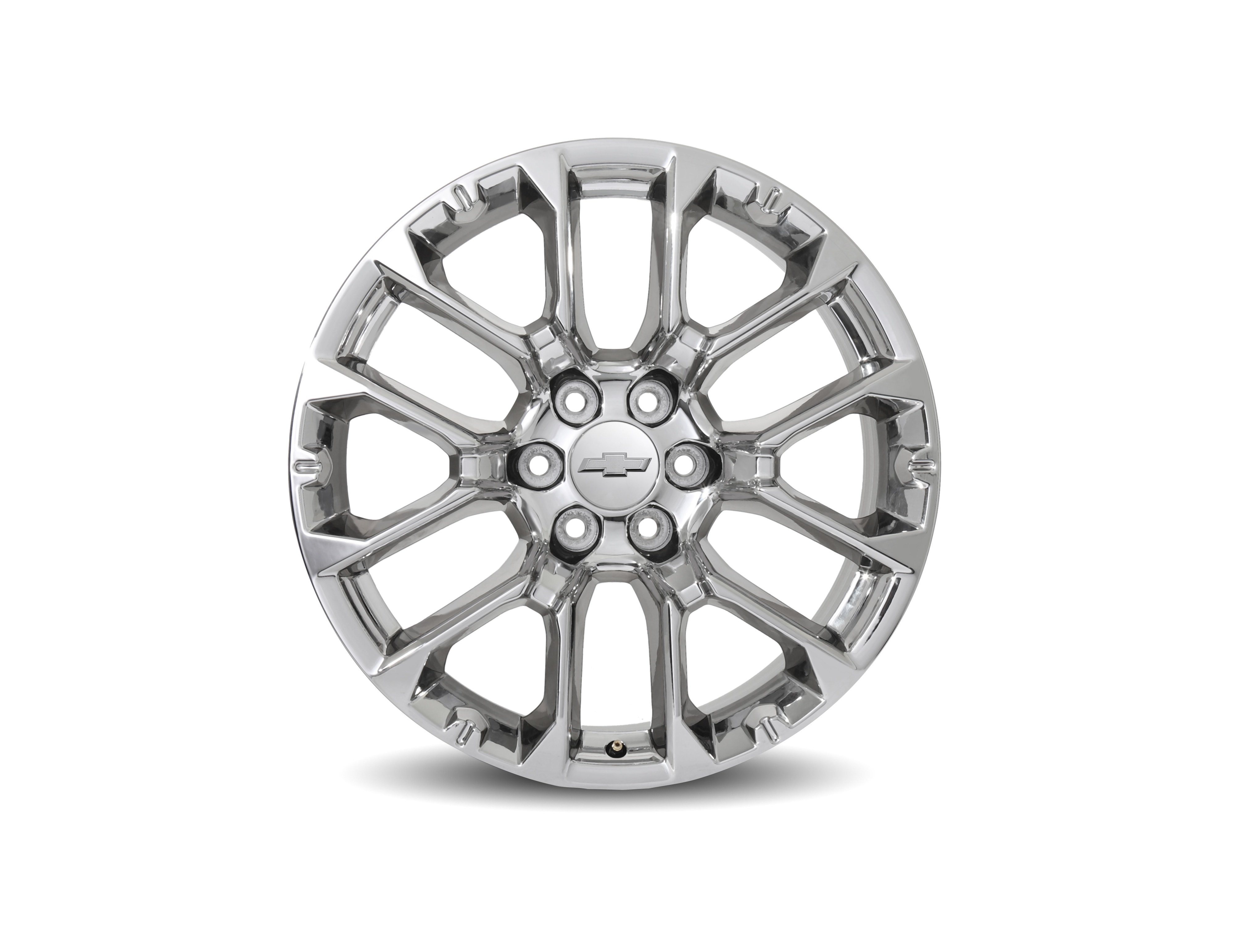22x9-Inch Aluminum 6-Split-Spoke Wheel in Bright PVD