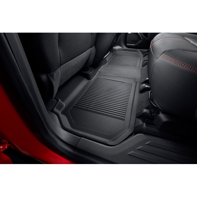 Second-Row Interlocking Premium All-Weather Floor Liners in Black (for Models with Second-Row Captain's Chairs)