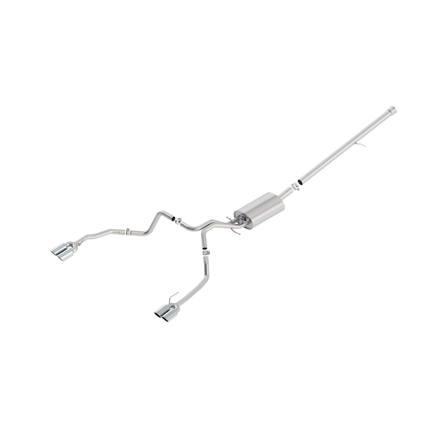 6.2L Cat-Back Dual-Split Rear-Exit Through-the-Bumper Exhaust Upgrade System with Quad Bright Chrome Tips for Long Wheel Base Models by Borla® - Associated Accessories