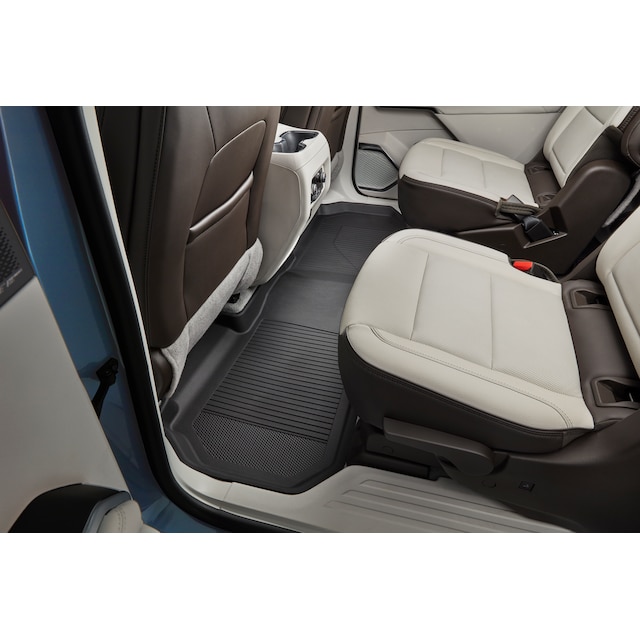 Second-Row Interlocking Premium All-Weather Floor Liners in Black (for Models with Second-Row Captain's Chairs)