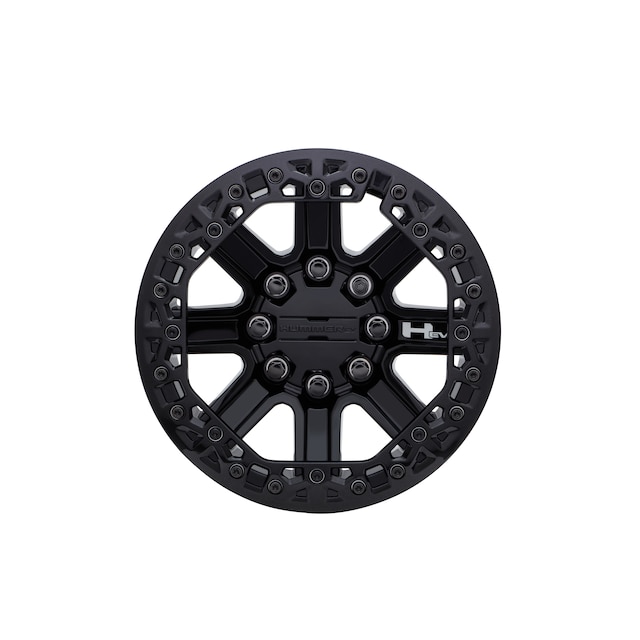 18x9-Inch 8-Spoke Beadlock Capable Wheel in Gloss Black with Carbon Flash Trim Ring