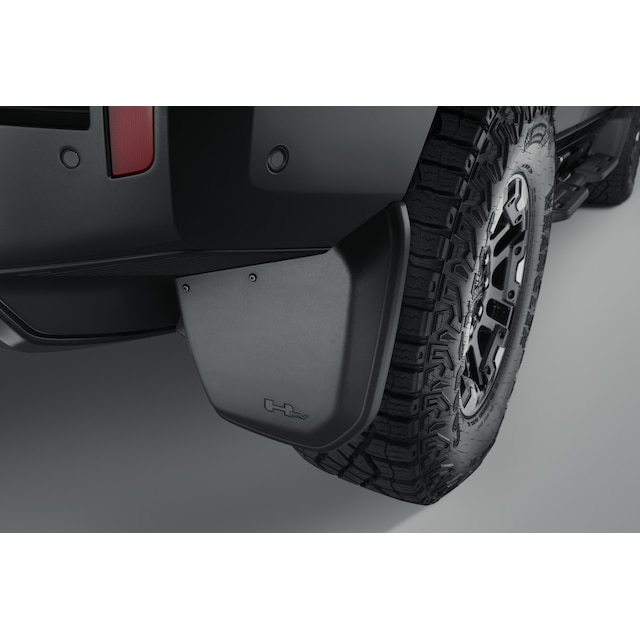 Rear Splash Guards Molded in Black with GMC HUMMER EV Logo