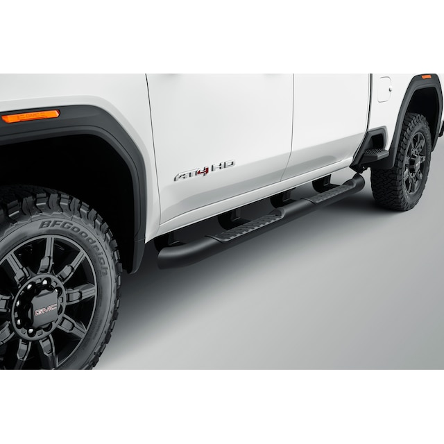 Crew Cab 4-Inch Round Assist Steps in Black