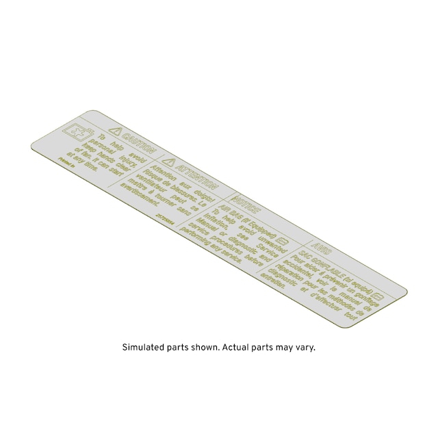 GM Genuine Parts Caution Label