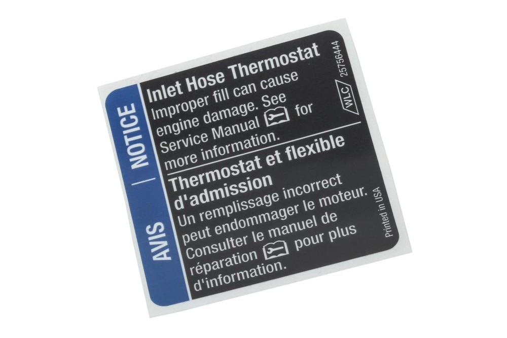 GM Genuine Parts Engine Cooling System Label