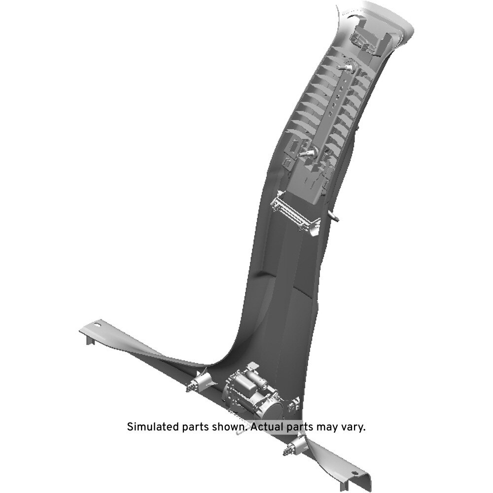 GM Genuine Parts Light Titanium Driver Side Center Pillar Center Trim Panel