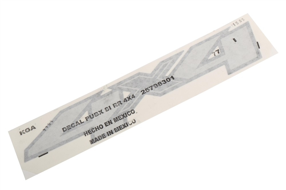 GM Genuine Parts Pickup Box Side Rear Decal