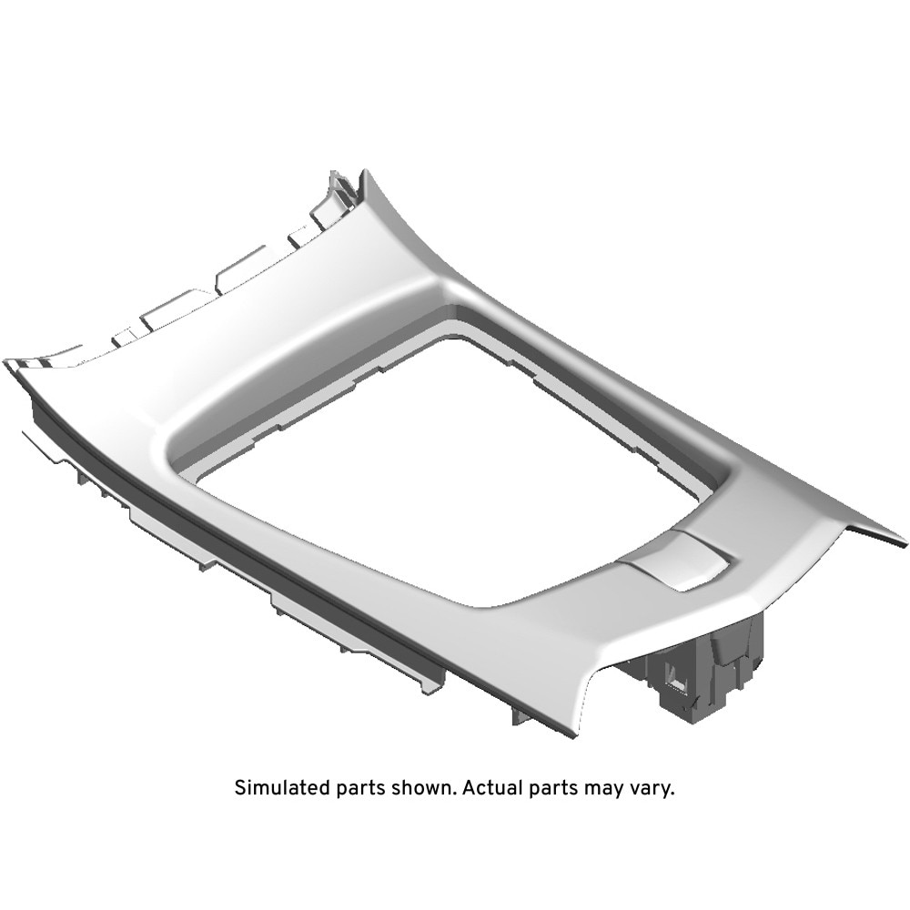 GM Genuine Parts Stainless Silver Front Floor Console Transmission Shift Opening Trim Plate