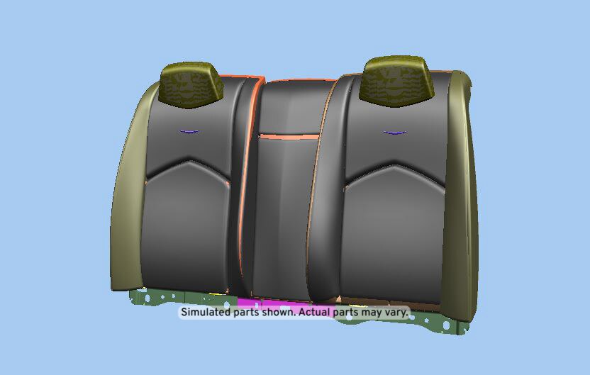 GM Genuine Parts Ebony Rear Seat Back Cushion Assembly