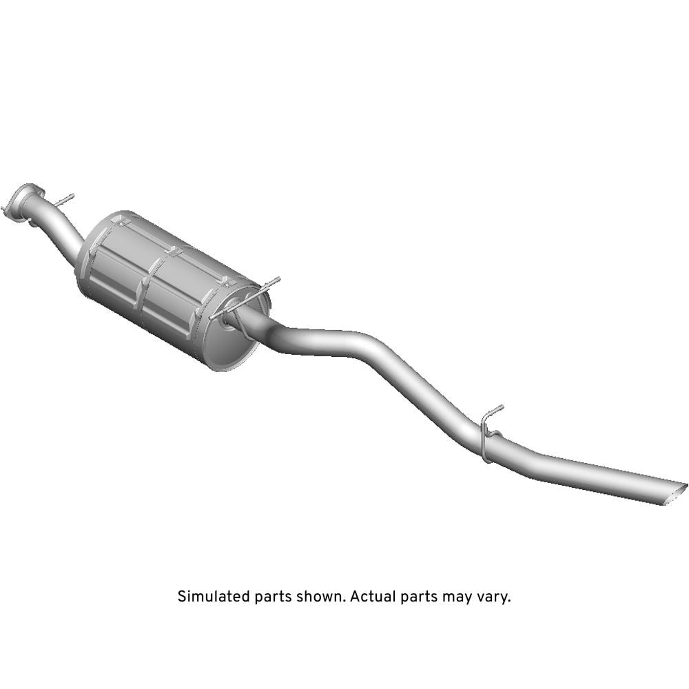GM Genuine Parts Exhaust Muffler Assembly with Pipe, Flange, Reinforcements, Hangers, and Labels