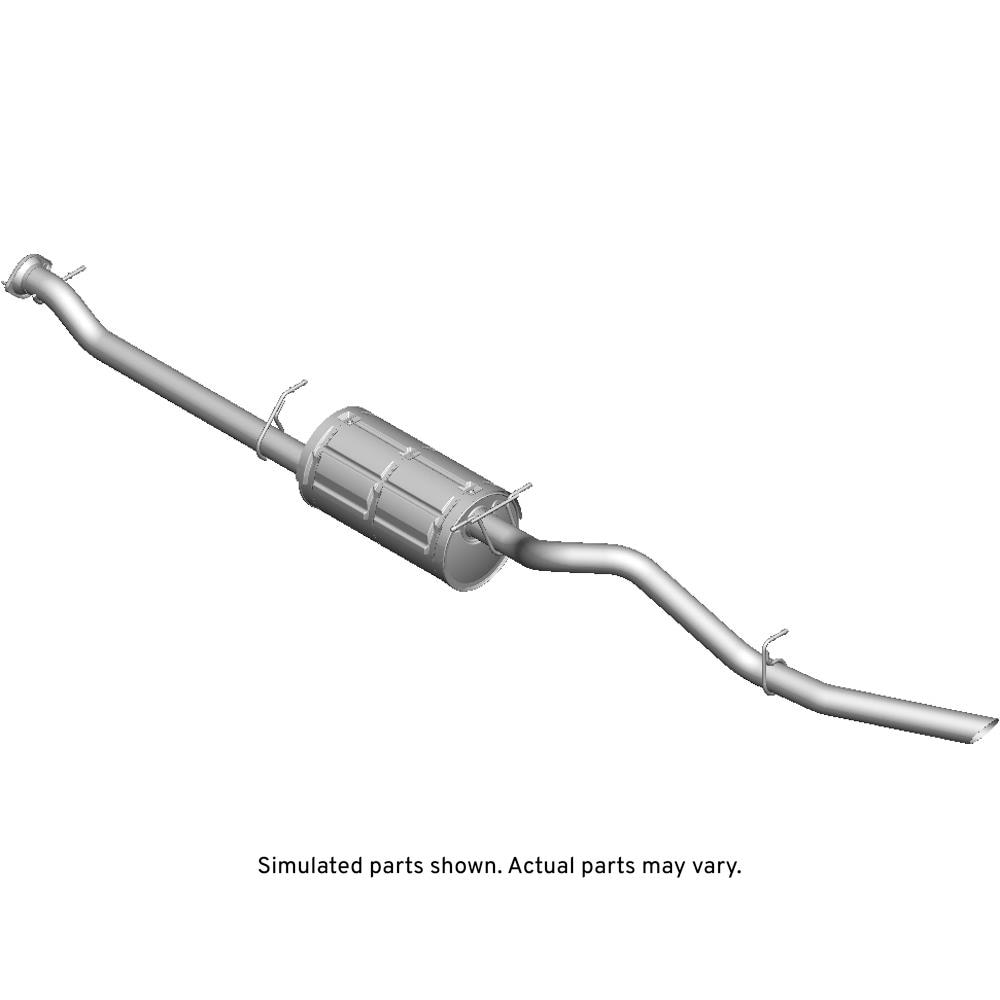 GM Genuine Parts Exhaust Muffler Assembly with Pipe, Flange, Reinforcements, Hangers, and Labels