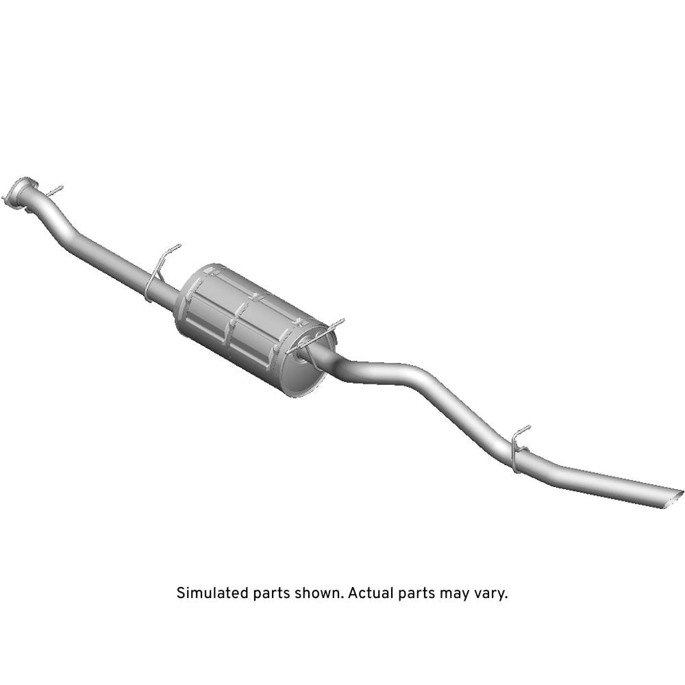 GM Genuine Parts Exhaust Muffler Assembly with Pipe, Flange, Reinforcements, Hangers, and Labels
