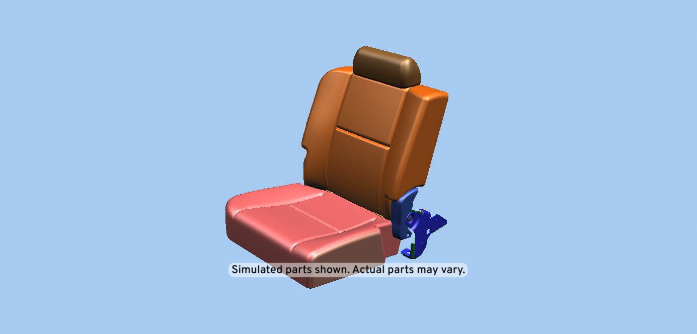 GM Genuine Parts Ebony Rear Passenger Side Seat