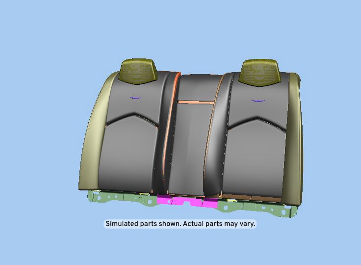 GM Genuine Parts Ebony Rear Seat Back Cushion Assembly