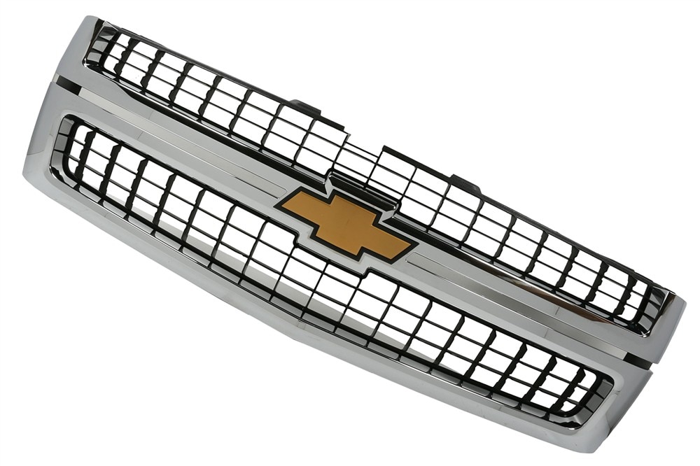 GM Genuine Parts Bright Chrome Front Grille with Bowtie Emblem and Clips