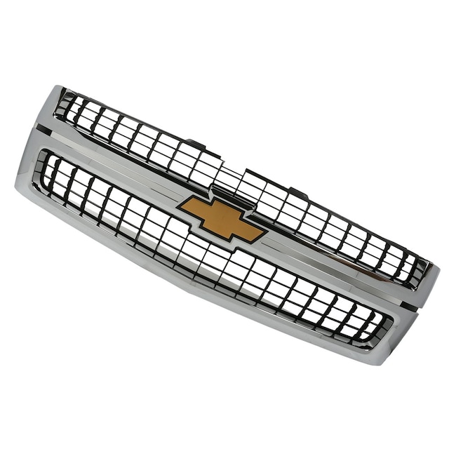 GM Genuine Parts Bright Chrome Front Grille with Bowtie Emblem and Clips