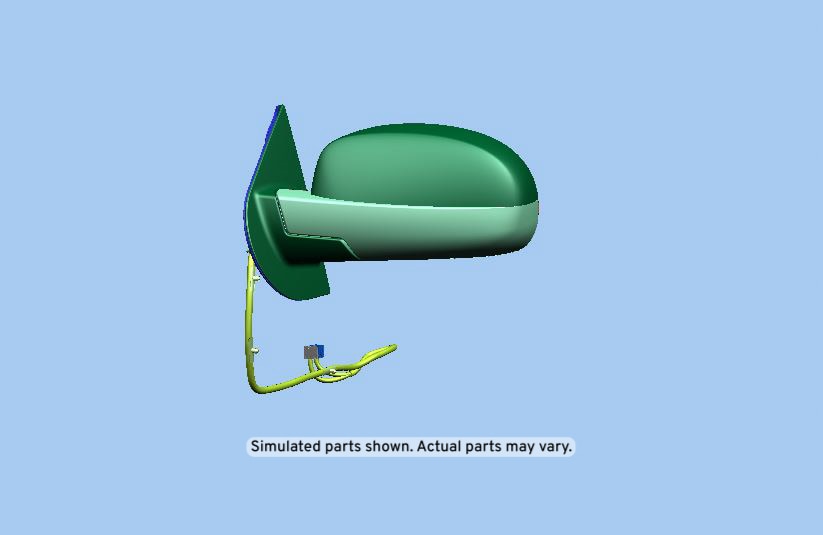 GM Genuine Parts Bright Chrome Driver Side Mirror