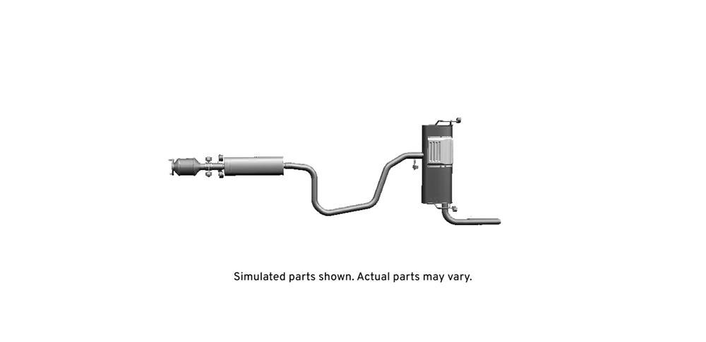 GM Genuine Parts Exhaust Muffler Assembly with 3-Way Catalytic Converter, Insulator, and Gasket