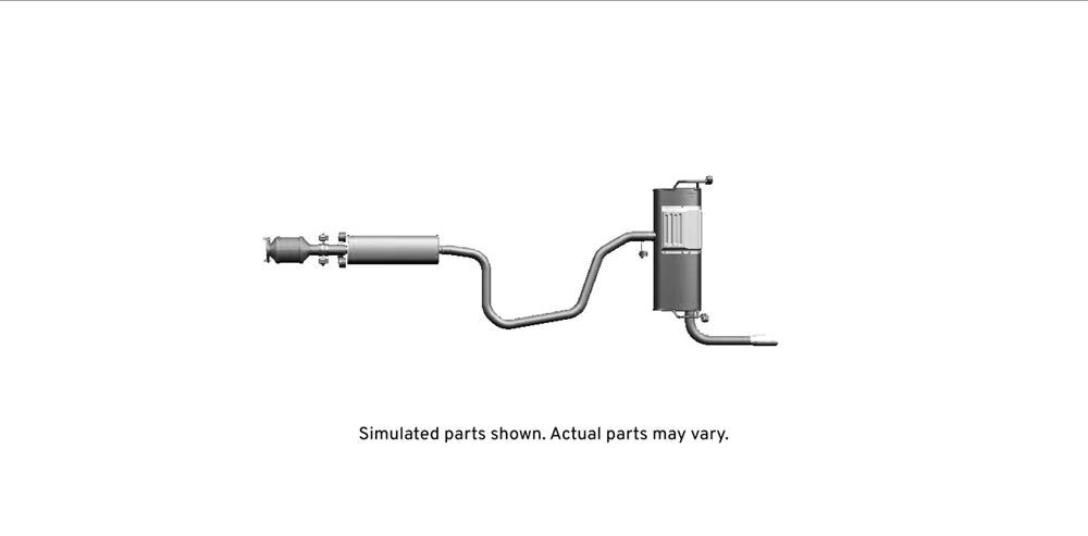 GM Genuine Parts Exhaust Muffler Assembly with 3-Way Catalytic Converter, Pipe, Insulators, and Gasket
