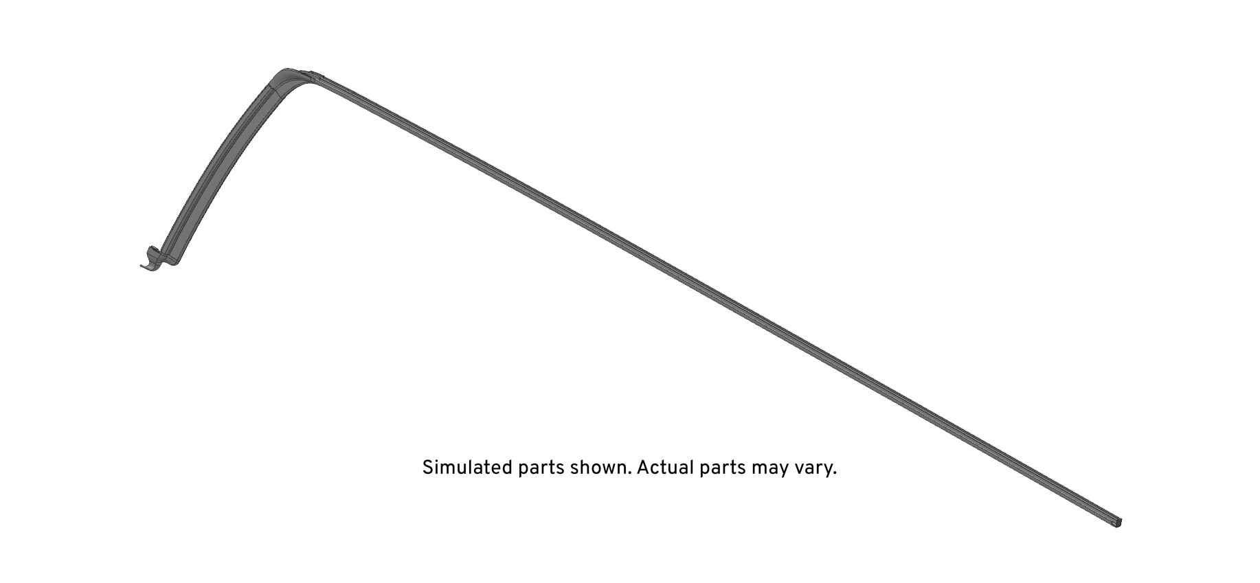 GM Genuine Parts Front and Driver Side Rear Door Upper Auxiliary Weatherstrip