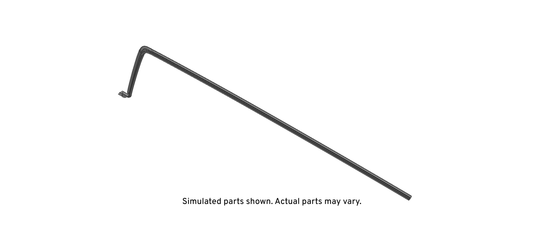 GM Genuine Parts Passenger Side Center Pillar Upper Auxiliary Weatherstrip