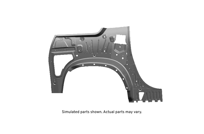 GM Genuine Parts Passenger Side Inner Lower Quarter Panel with Reinforcement and Plates