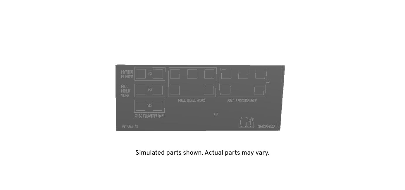 GM Genuine Parts Fuse Block Label
