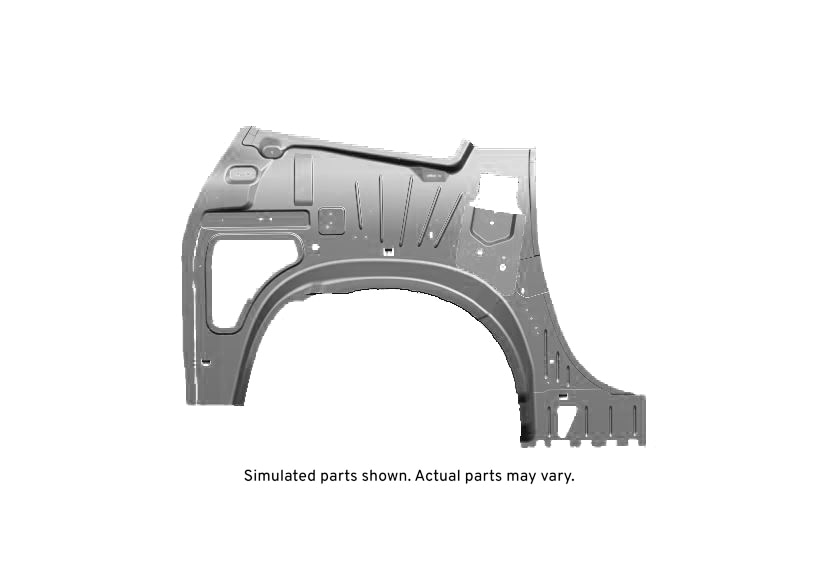 GM Genuine Parts Passenger Side Inner Lower Quarter Panel with Reinforcement and Nuts