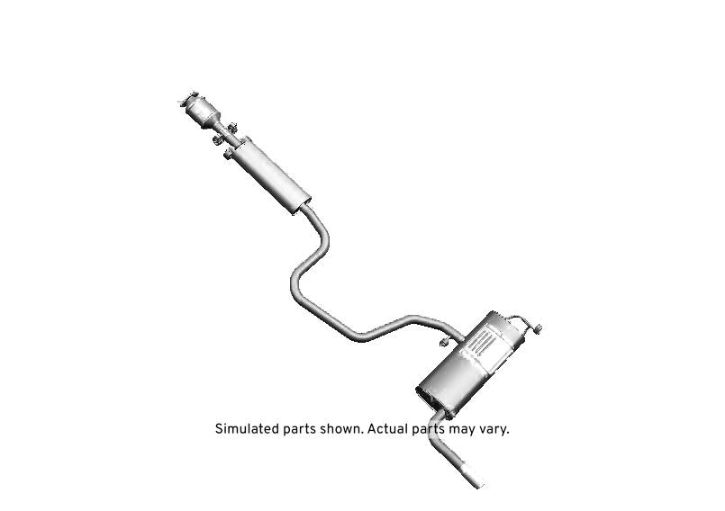 GM Genuine Parts Exhaust Muffler Assembly with 3-Way Catalytic Converter, Pipe, Insulators, and Gasket