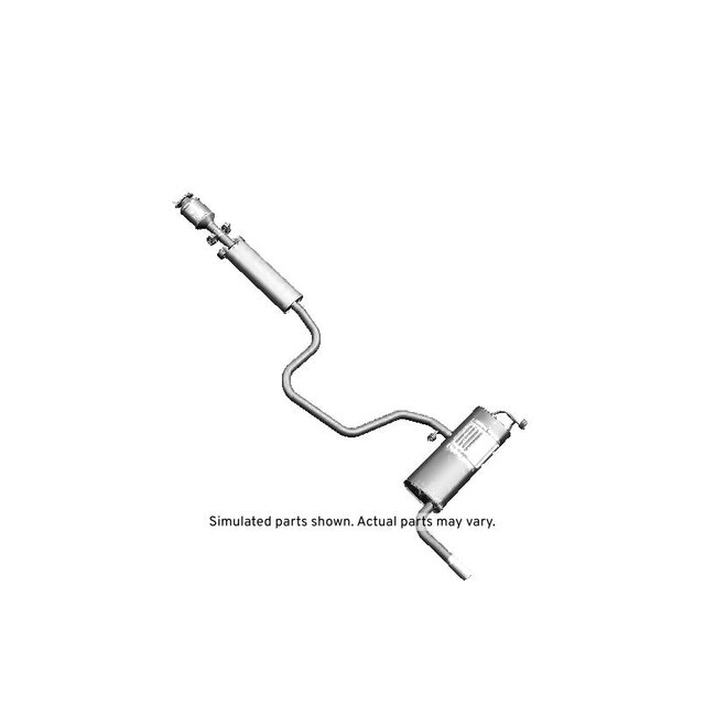 GM Genuine Parts Exhaust Muffler Assembly with 3-Way Catalytic Converter, Pipe, Insulators, and Gasket