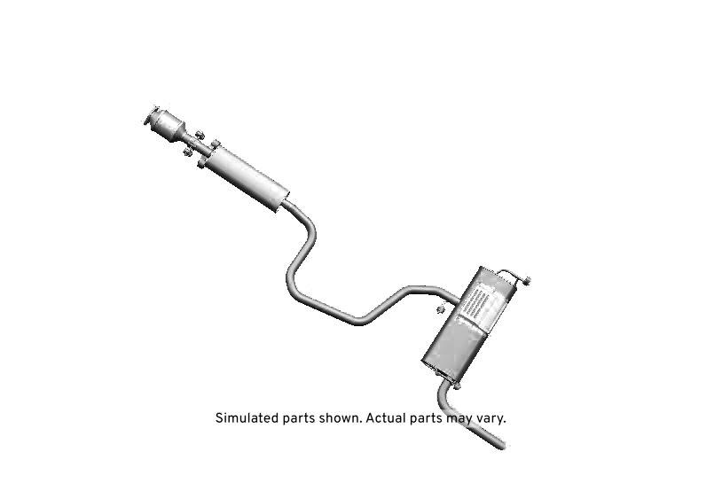 GM Genuine Parts Exhaust Muffler Assembly with 3-Way Catalytic Converter, Insulator, and Gasket