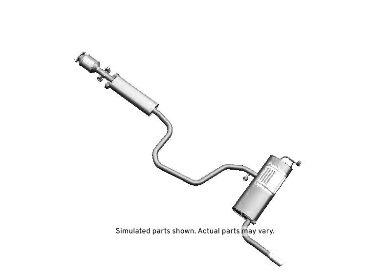 GM Genuine Parts Exhaust Muffler Assembly with 3-Way Catalytic Converter, Pipe, Insulators, and Gasket