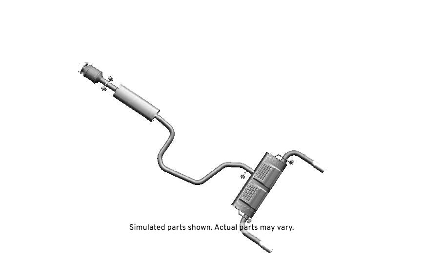 GM Genuine Parts Exhaust Muffler Assembly with 3-Way Catalytic Converter, Pipe, Insulators, and Gasket