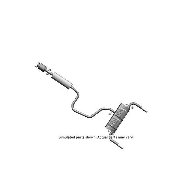 GM Genuine Parts Exhaust Muffler Assembly with 3-Way Catalytic Converter, Pipe, Insulators, and Gasket