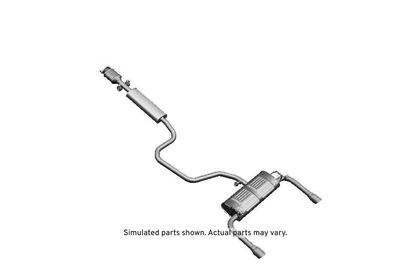 GM Genuine Parts Exhaust Muffler Assembly with 3-Way Catalytic Converter, Pipe, Insulators, and Gasket