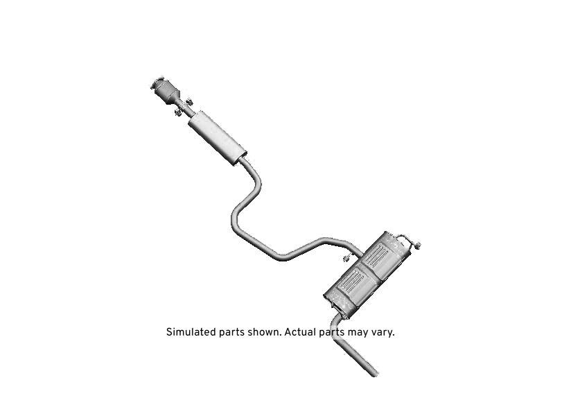 GM Genuine Parts Exhaust Muffler Assembly with 3-Way Catalytic Converter, Insulator, and Gasket