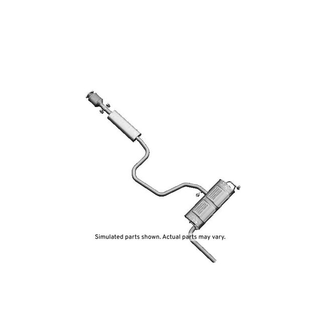 GM Genuine Parts Exhaust Muffler Assembly with 3-Way Catalytic Converter, Insulator, and Gasket