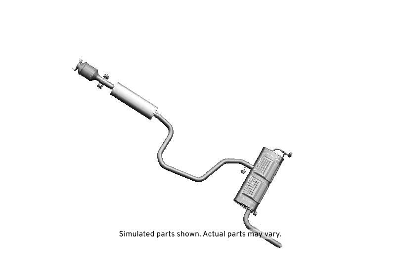 GM Genuine Parts Exhaust Muffler Assembly with 3-Way Catalytic Converter, Insulator, and Gasket