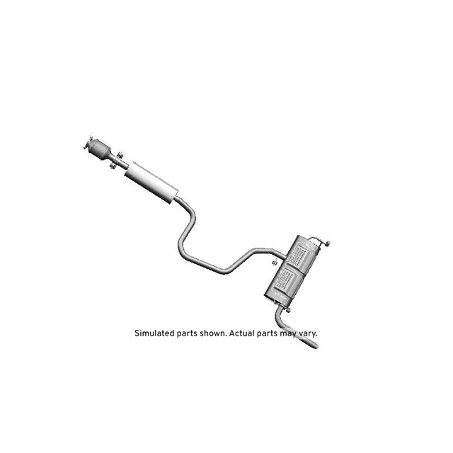 GM Genuine Parts Exhaust Muffler Assembly with 3-Way Catalytic Converter, Insulator, and Gasket