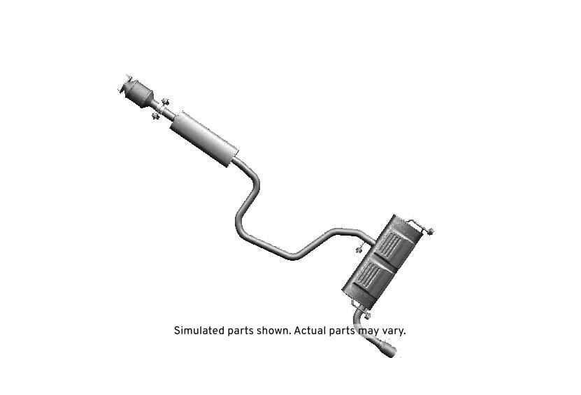GM Genuine Parts Exhaust Muffler Assembly with 3-Way Catalytic Converter, Pipe, Insulators, and Gasket