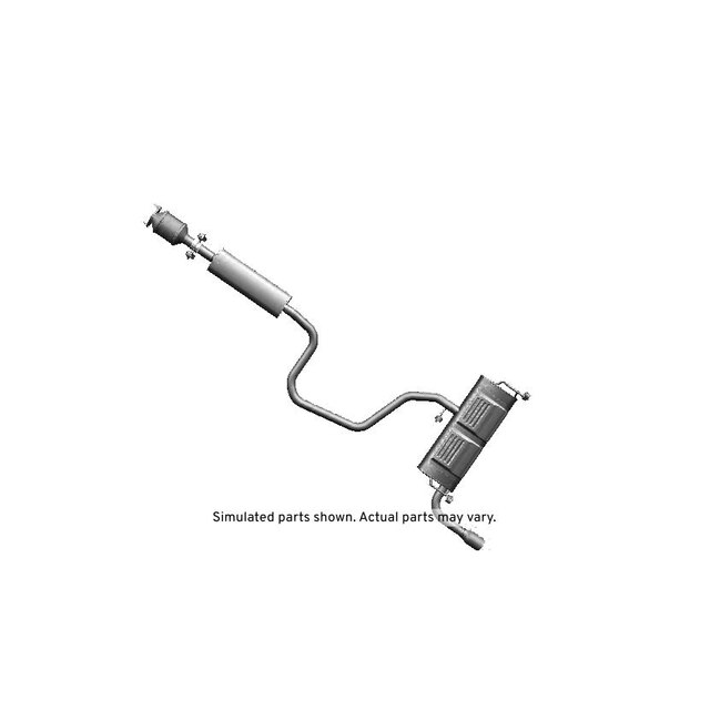 GM Genuine Parts Exhaust Muffler Assembly with 3-Way Catalytic Converter, Pipe, Insulators, and Gasket