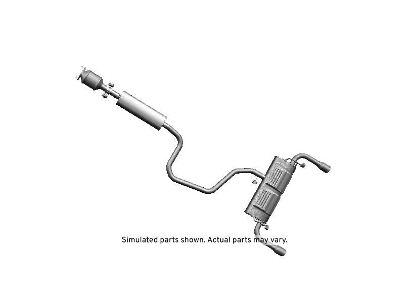 GM Genuine Parts Exhaust Muffler Assembly with 3-Way Catalytic Converter, Pipe, Insulators, and Gasket