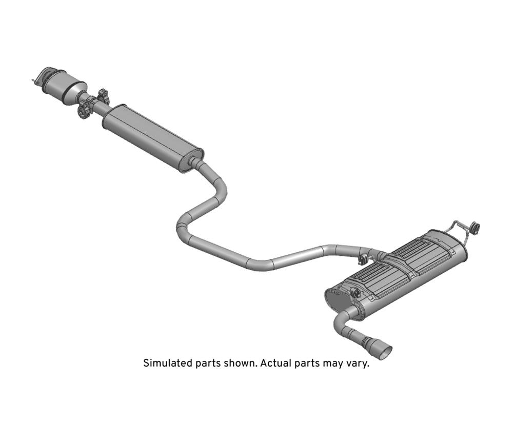 GM Genuine Parts Muffler Assembly with 3-Way Catalytic Converter, Pipe, Insulators, and Gasket