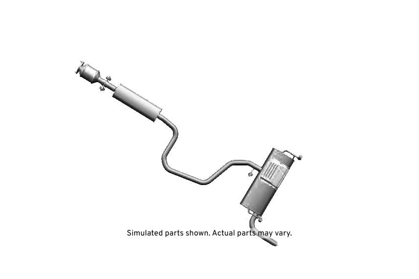 GM Genuine Parts Exhaust Muffler Assembly with 3-Way Catalytic Converter, Insulator, and Gasket