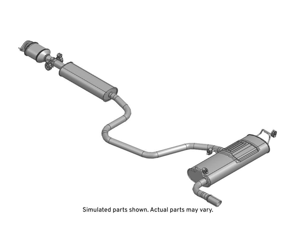 GM Genuine Parts Muffler Assembly with 3-Way Catalytic Converter, Pipe, Insulators, and Gasket