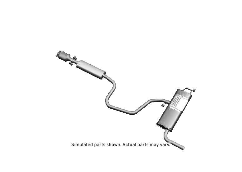 GM Genuine Parts Exhaust Muffler Assembly with 3-Way Catalytic Converter, Insulator, and Gasket